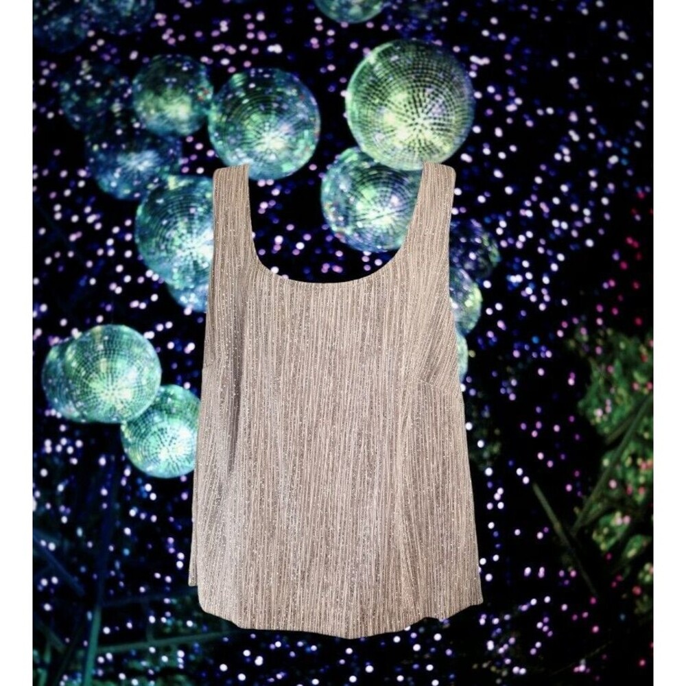 Women's  Alex Evening Top Sparkle Shell Tank Figure Flattering New Tags Size 1X